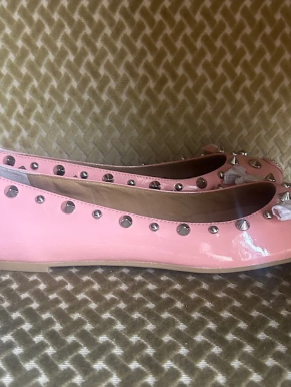 Marc by Marc Jacobs Piggy Pink Patent Leather Studded Ballet Flats NWB - Picture 5 of 16